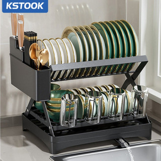 Kệ để gấp phải giá bếp, bộ món ăn