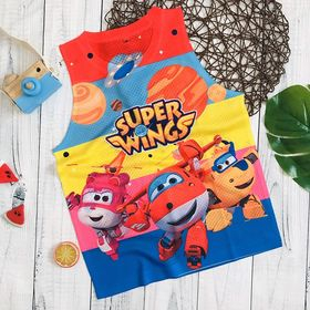 Áo ba lỗ lưới in hình Đội Bay Siêu Đẳng 3D thoáng mát cho bé trai Sale