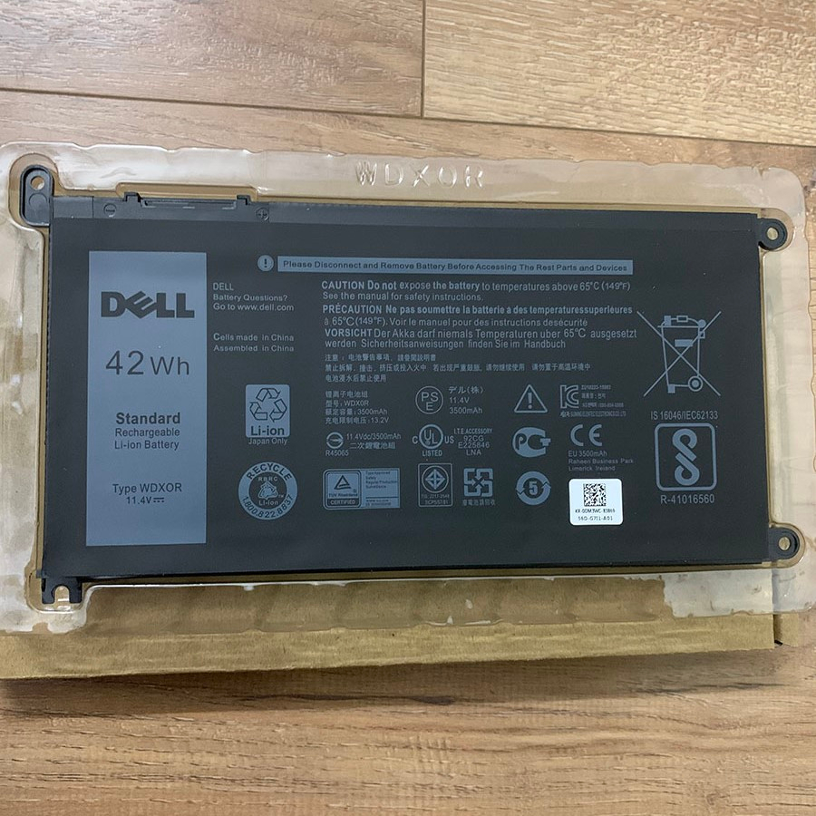 PIN ZIN DELL inspiron vostro 5567 5568 5468 7579 5480 3180 3189 3580 5368 7378 7368 5765 7569 7460 WDX0R ZIN NÉW 100%