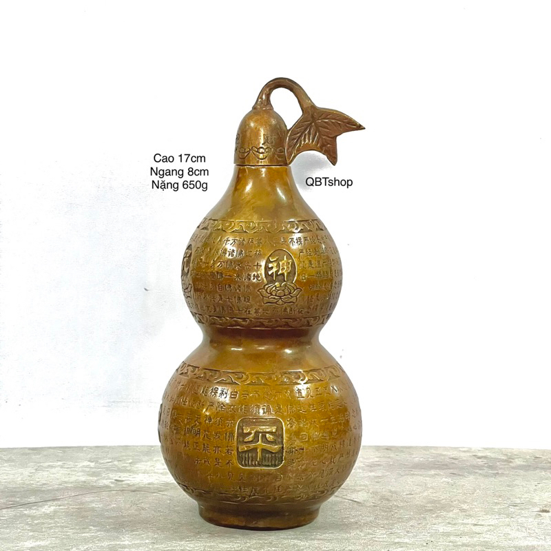 Hồ lô đồng - XUẤT NHẬP BÌNH AN bằng đồng phong thuỷ
