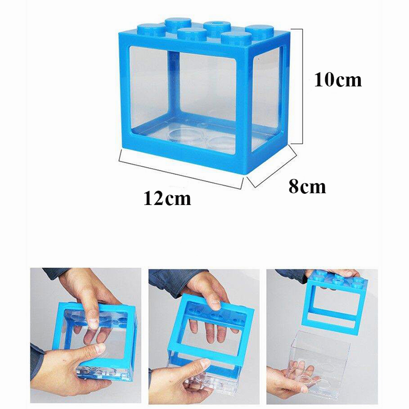 Combo bể cá mini cho betta và đèn LED mini dạng nến trang trí bể cá thủy sinh không thấm nước