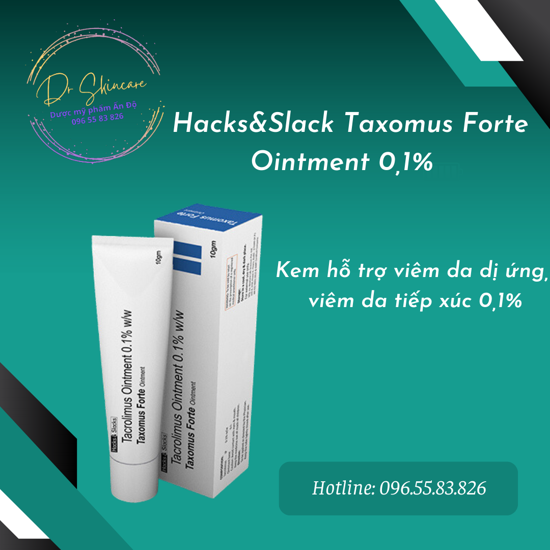 Kem hỗ trợ viêm da dị ứng, viêm da tiếp xúc Taxomus ointment - Tacrolimus