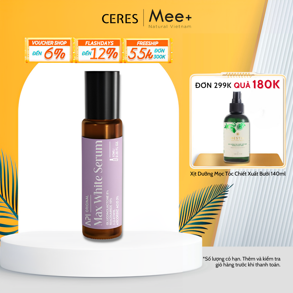 Lăn Nách Api Trắng Nách - Son Nách Mee Natural Giảm Thâm Khử Mùi Hôi Cho Nam Và Nữ 10ml