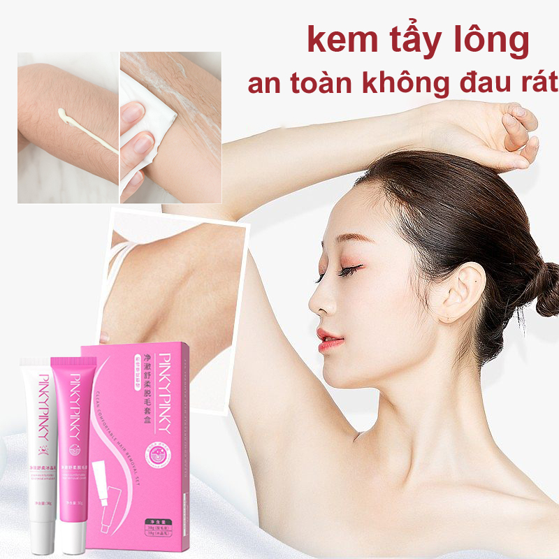 Kem tẩy lông bộ 2 món tẩy lông chân tay nách an toàn không đau rát làm trắng da toàn thân