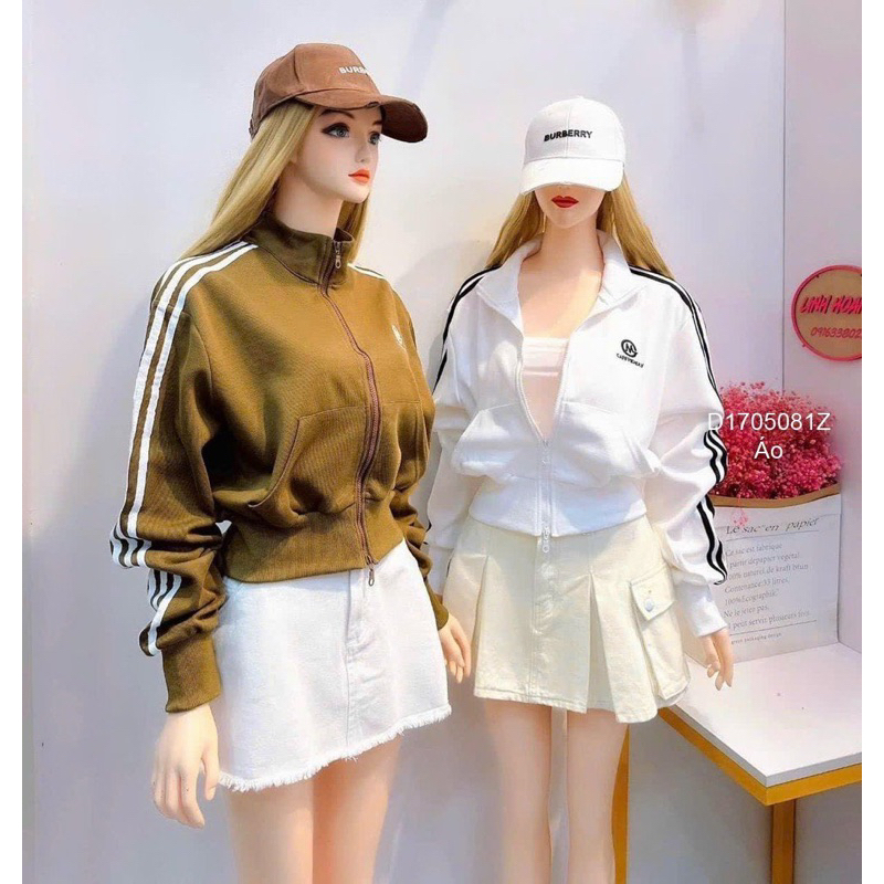 Áo khoác khóa kéo tay dài phối viền sọc cá tính VIENS STORE