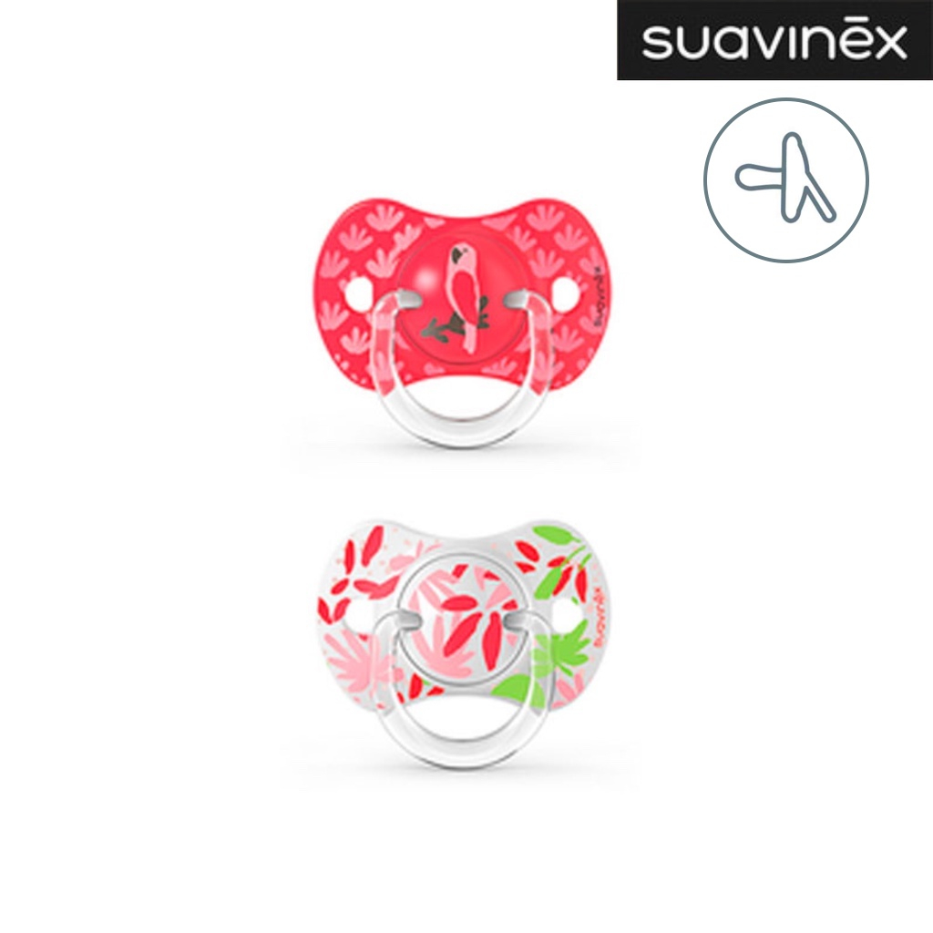 Bộ 2 ti giả cho bé 6-18 tháng Red Jungle Suavinex