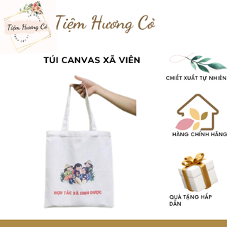 Túi vải Xã viên Vui Vẻ HTX Sinh Dược 33x38cm