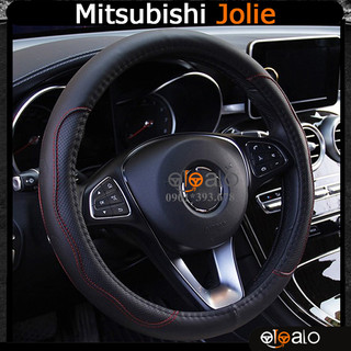Bọc vô lăng volang dành cho xe Mitsubishi Jolie da PU cao cấp - OTOALO