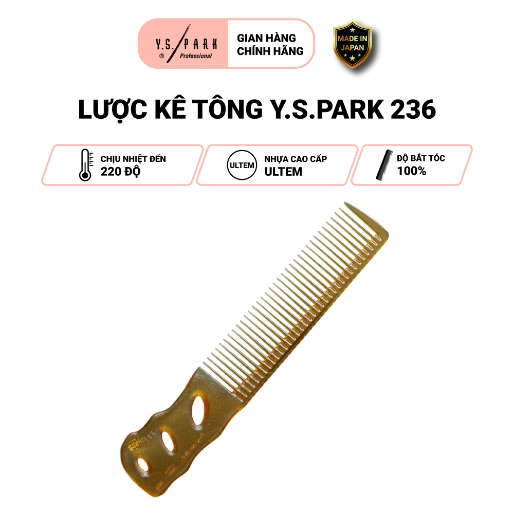 Lược cắt tỉa tóc chịu nhiệt Nhật Bản YS PARK professional cho tóc tự nhiên YS-236 hàng chính hãng