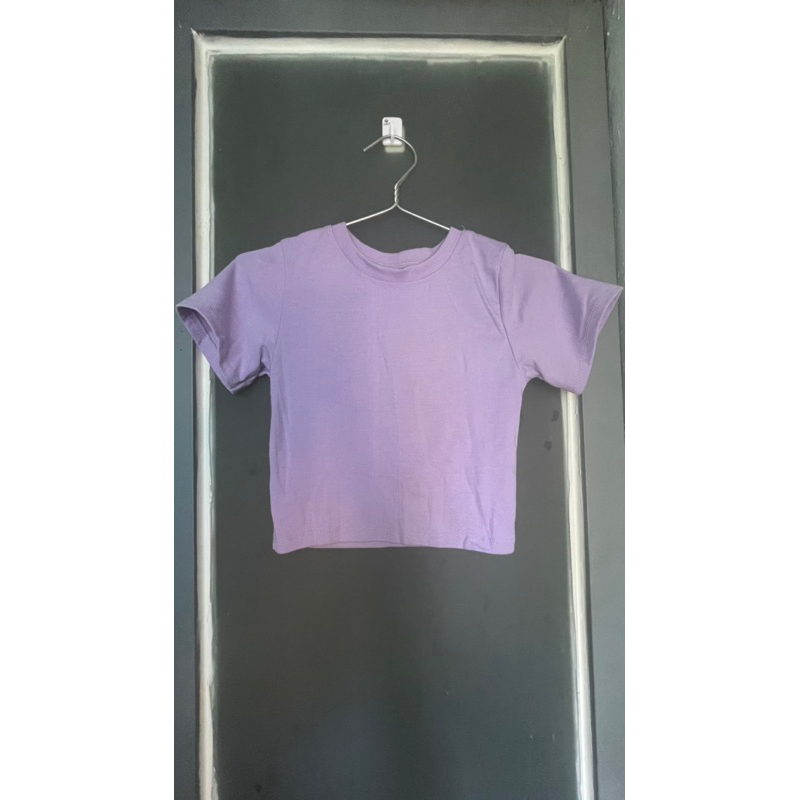 Croptop baby tee tay ngắn nhiều màu