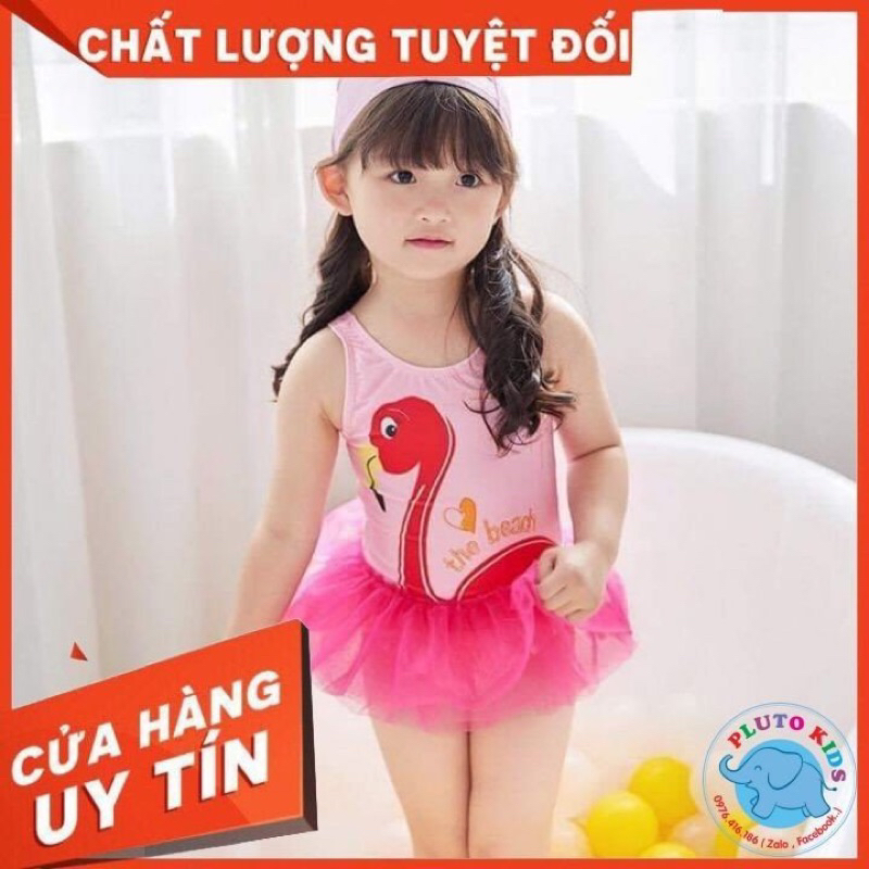 bộ bơi hồng hạc liền thân bé gái