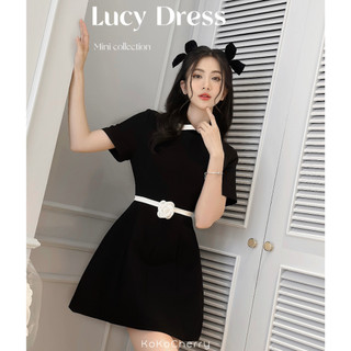 Kokocherry - váy liền thiết kế cổ phối tặng kèm phụ kiện lucy dress