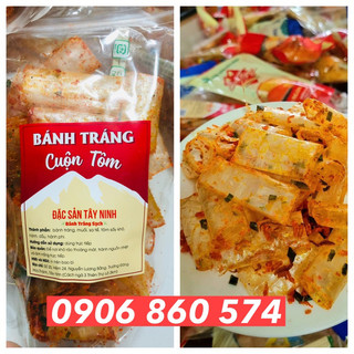 BÁNH TRÁNG TRỘN CUỘN TÔM - cuộn tôm hành