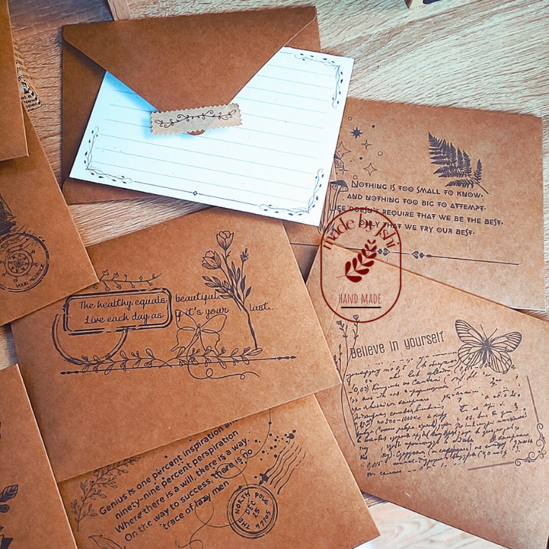 Thiệp giấy kraft vintage 07