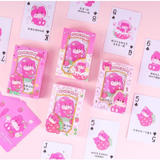 Bộ bài tây, tú lơ khơ poker 52 lá họa tiết dễ thương hình chú gấu dâu Lotso