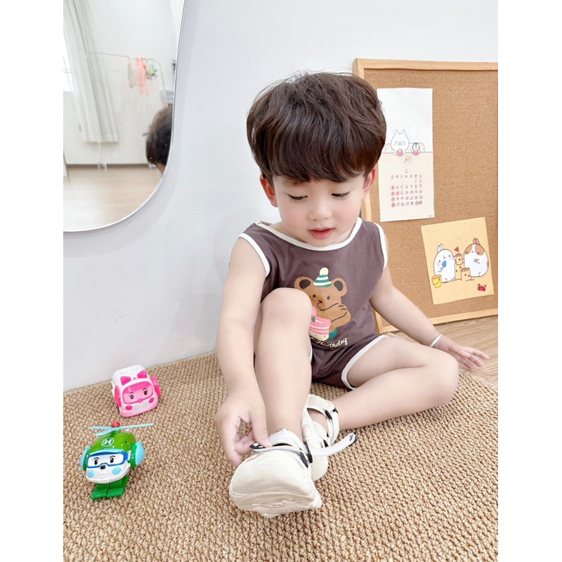 LIMI - Bộ ba lỗ vải cotton mềm mát cho bé