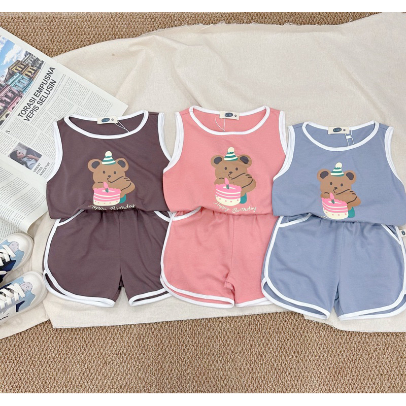 LIMI - Bộ ba lỗ vải cotton mềm mát cho bé