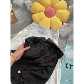 SET CHÂN VÁY XẾP LY+ ÁO CÚP ĐEN