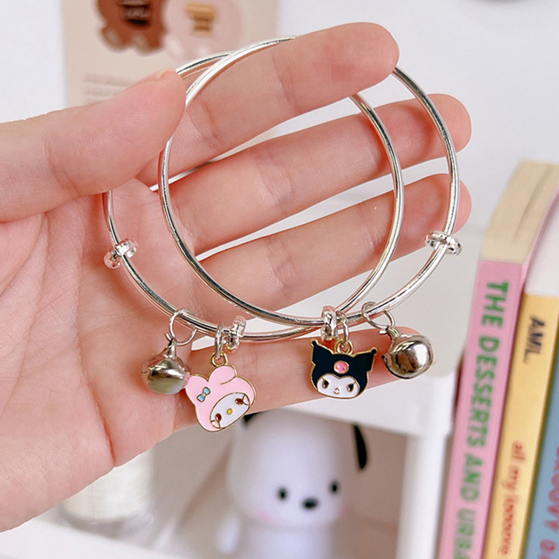 Vòng Tay Hoạt Hình Sanrio Melody Đính Chuông Phong Cách Hàn Quốc Dễ Thương Cho Nữ Sinh V10