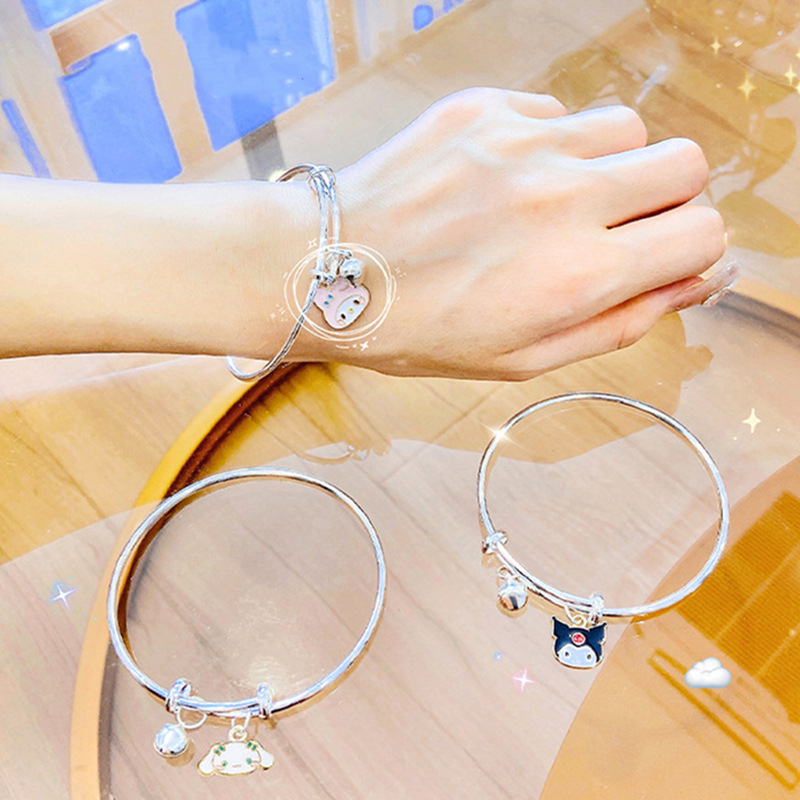 Vòng Tay Hoạt Hình Sanrio Melody Đính Chuông Phong Cách Hàn Quốc Dễ Thương Cho Nữ Sinh V10