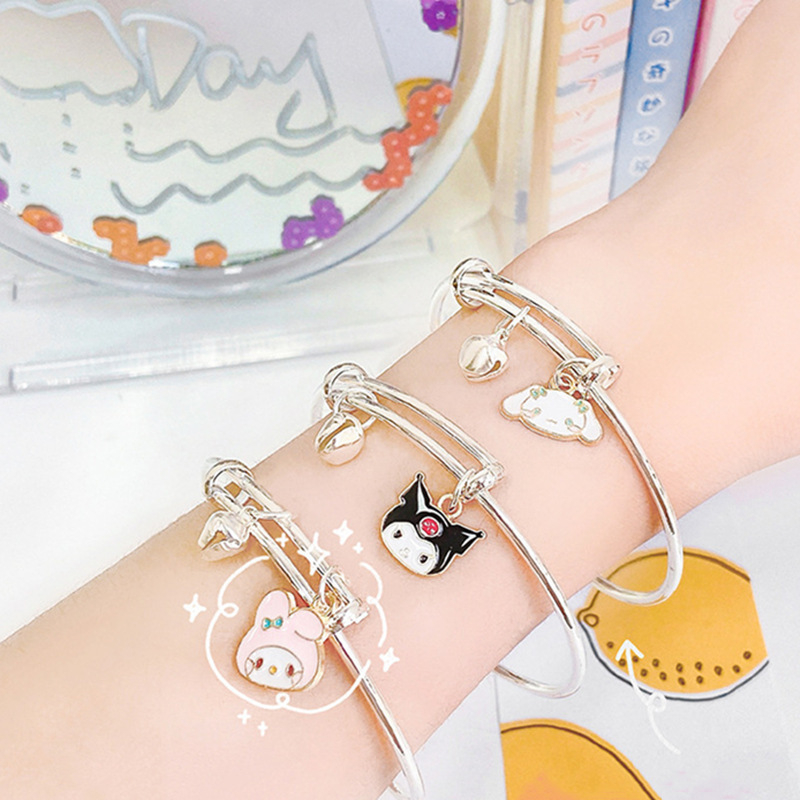 Vòng Tay Hoạt Hình Sanrio Melody Đính Chuông Phong Cách Hàn Quốc Dễ Thương Cho Nữ Sinh V10