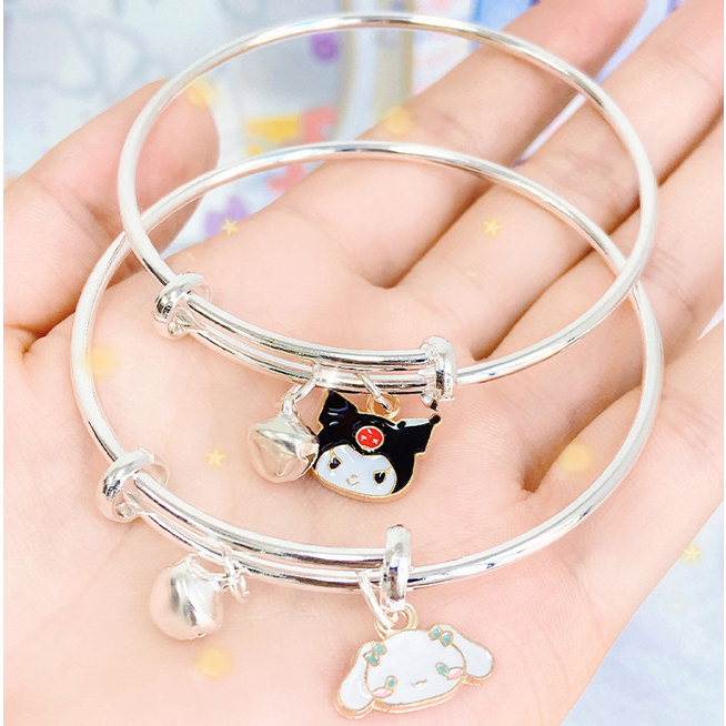 Vòng Tay Hoạt Hình Sanrio Melody Đính Chuông Phong Cách Hàn Quốc Dễ Thương Cho Nữ Sinh V10
