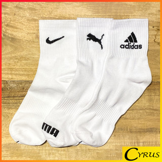 Tất Lửng Puma Adidas Nike Trơn thể thao nam nữ Cyrus