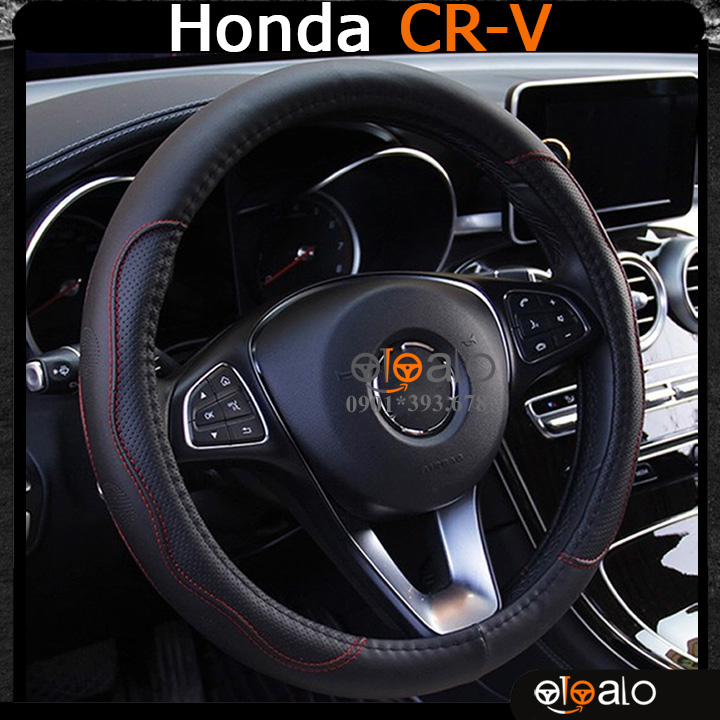 Bọc vô lăng volang dành cho xe Honda CRV da PU cao cấp - OTOALO