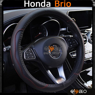Bọc vô lăng volang dành cho xe Honda Brio da PU cao cấp - OTOALO