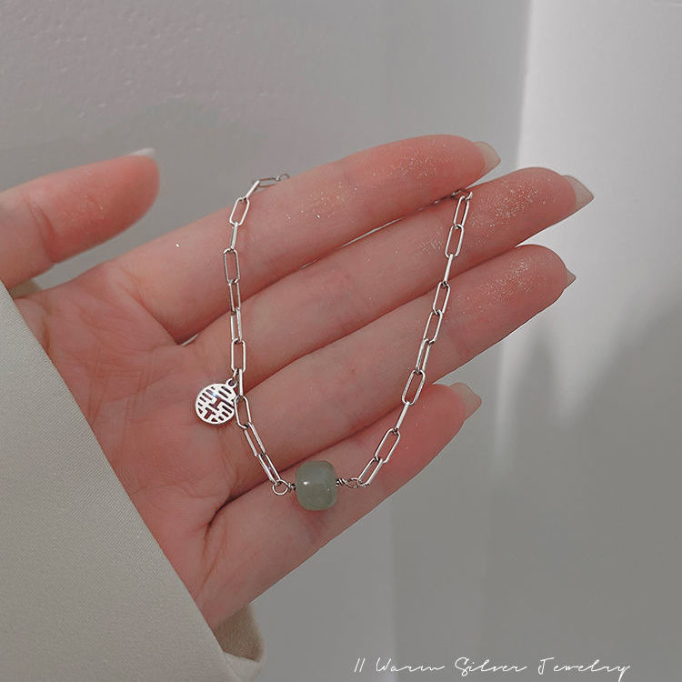 Vòng Đeo Tay Mạ Bạc May Mắn Đính Đá Thời Trang Cho Nữ Sinh V21