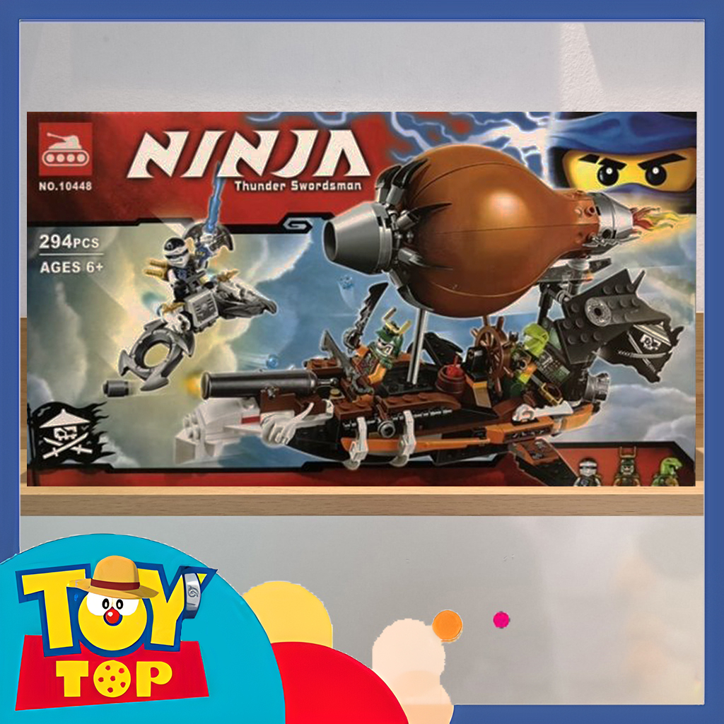Đồ chơi lắp ráp ninjago khinh khí cầu Raid Zeppelin công kích ninja Zane và rắn xếp hình Bla Tank 10448 mô phỏng 70603