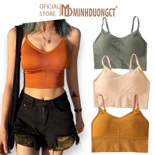 ÁO BRA nữ - ÁO BRA len gân tâm đẹp 2 dây khoét lưng hàng loại 1 bao xịn đẹp Zim Zim [Minhduongct]