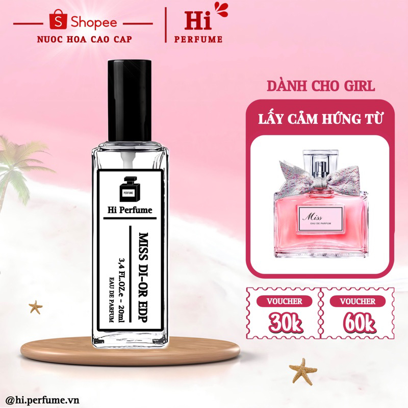 Nước hoa nữ MISS Eau De Parfum chiết 10ml/ 20ml/ 30ml, ngọt ngào nữ tính, tinh dầu thơm lâu.