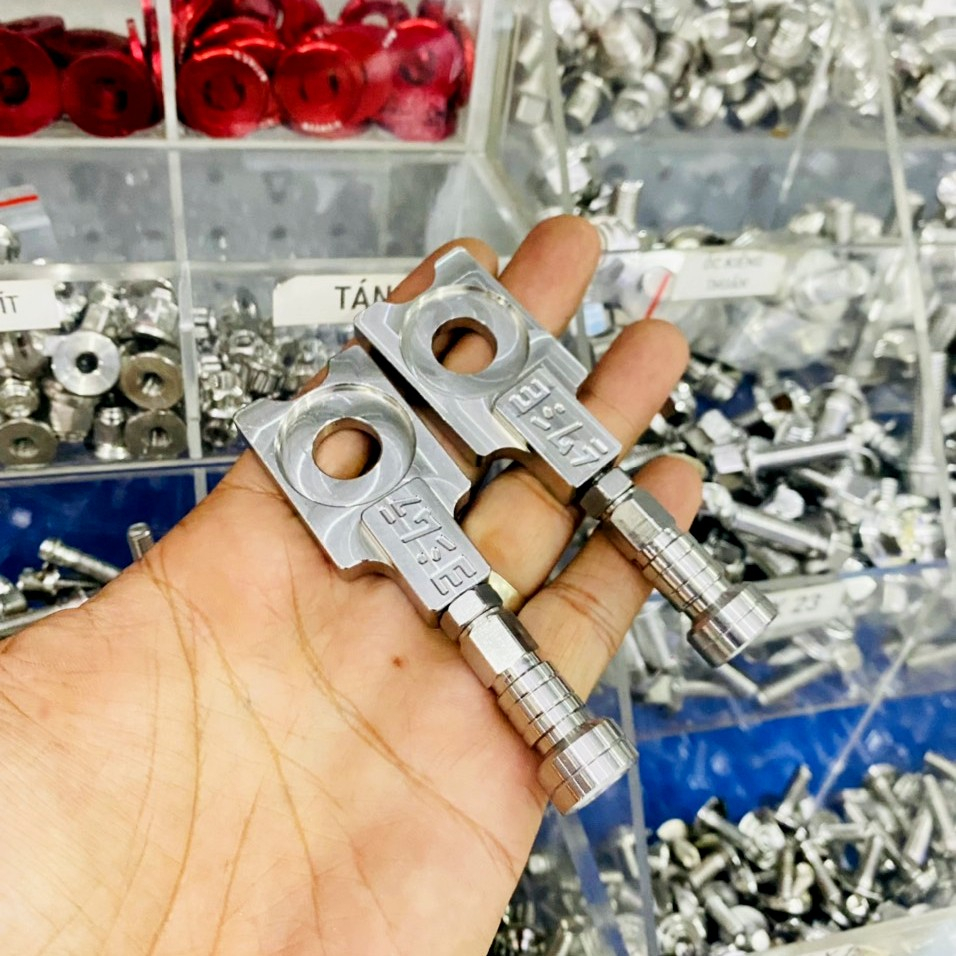 Pát tăng sên Inox 304 CNC nguyên khối CHO dòng Wave, Dream sirius siêu bền