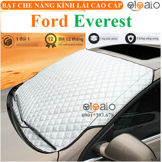 Tấm che nắng kính lái xe Ford Everest vải dù 3 lớp cao cấp - OTOALO