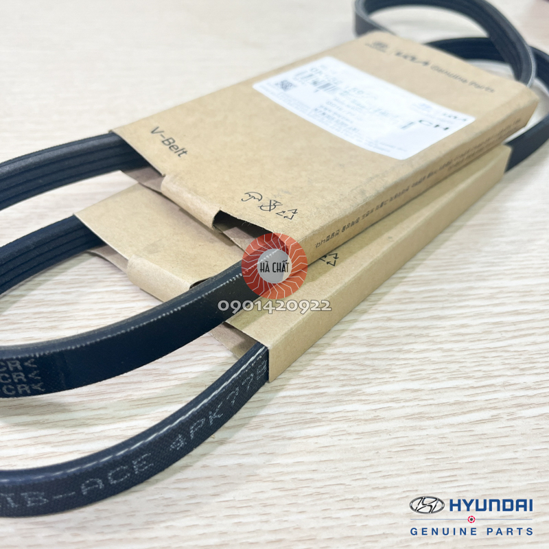 Bộ dây curoa HYUNDAI GETZ: máy phát & lốc lạnh / điều hoà - Nhập khẩu chính hãng HYUNDAI MOBIS Hàn Quốc