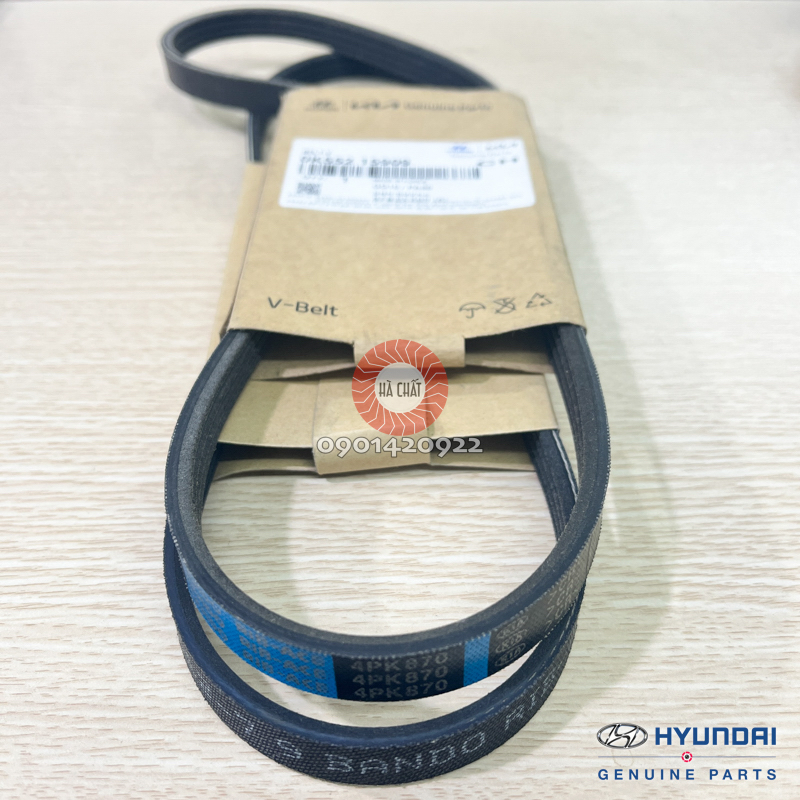 Bộ dây curoa HYUNDAI GETZ: máy phát & lốc lạnh / điều hoà - Nhập khẩu chính hãng HYUNDAI MOBIS Hàn Quốc