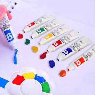 Sét bột vẽ cọ bản nail 3d 12 màu