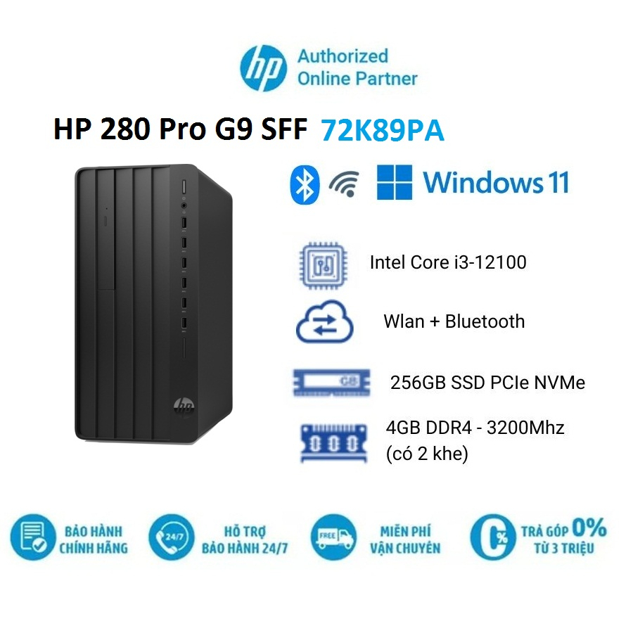 PC HP 280 Pro G9 SFF 72K89PA i3-12100, UHD 730, 4GD4 | 256GSSD | Win11