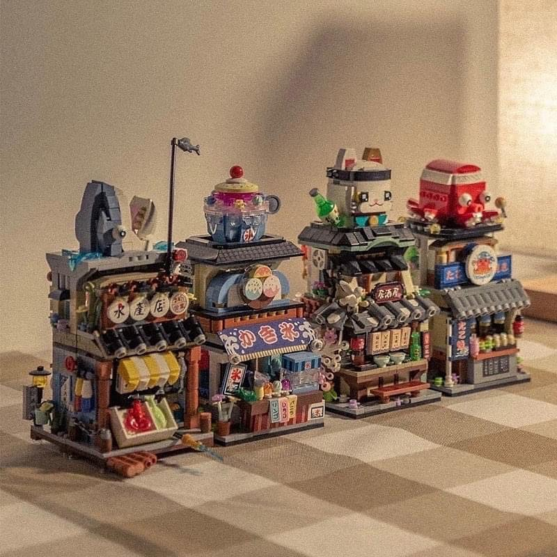 Đồ Chơi Mô Hình Lắp Ráp Cửa Hàng Quán Ăn Nhật,Mô Hình Trang Trí, Decor Cao Cấp, Quà Tặng