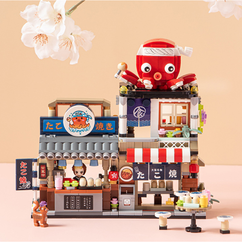 Đồ Chơi Mô Hình Lắp Ráp Cửa Hàng Quán Ăn Nhật,Mô Hình Trang Trí, Decor Cao Cấp, Quà Tặng