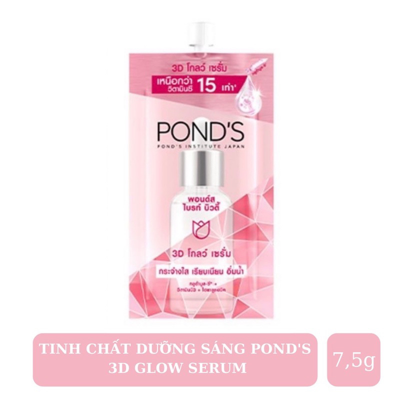 Tinh chất Serum Pond's dưỡng sáng mờ thâm 3D Glow 30g-7.5ml
