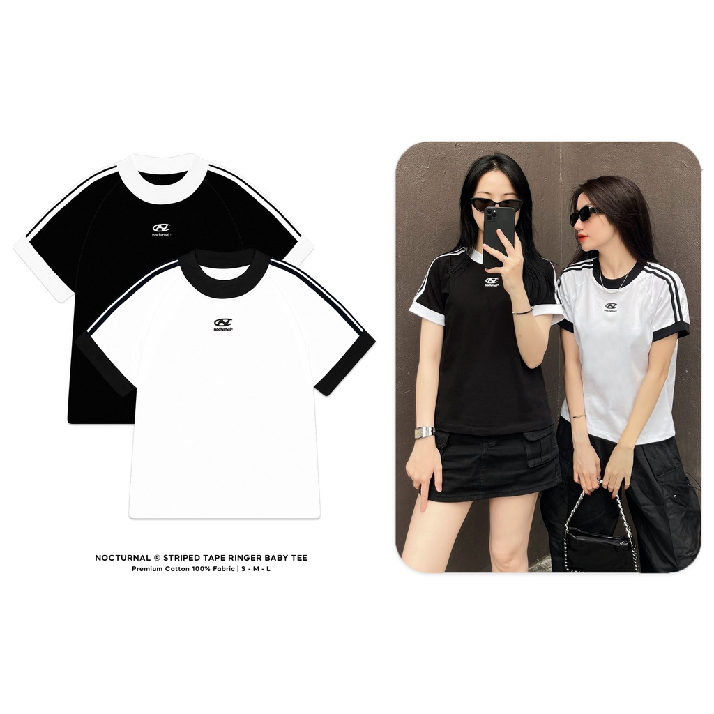 Áo thun Baby tee Killsystem form fit Jessi logo K viền tay chất vải cotton100%