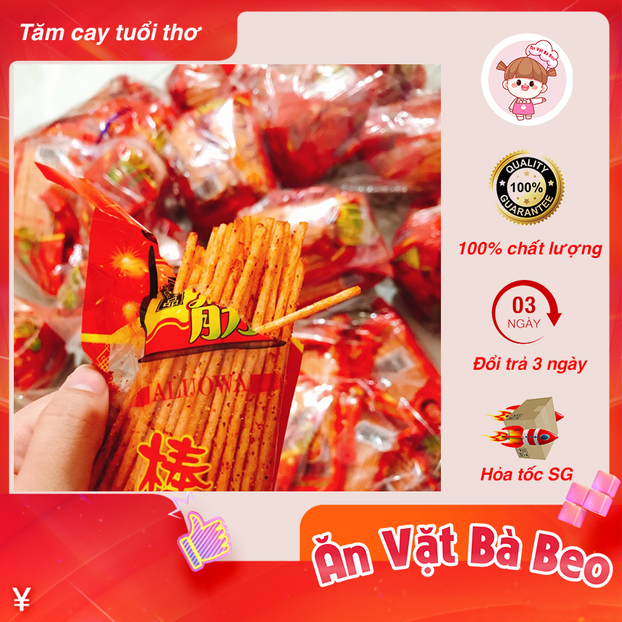 Tăm Cay Ăn Vặt Tuổi Thơ - Gói To 25gr ⭐ Ăn vặt Bà Beo ✅