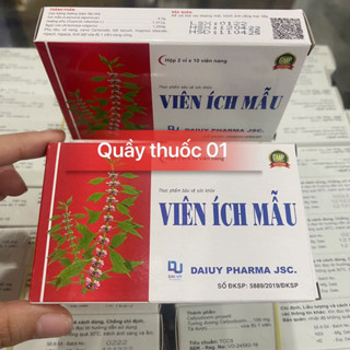 Viên uống Ích Mẫu - Bổ huyết - Điều Kinh - Hộp 20 viên - Đại Uy