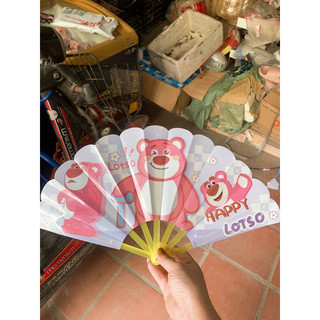 Quạt cầm tay gấu dâu