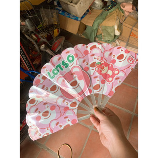 Quạt cầm tay gấu dâu