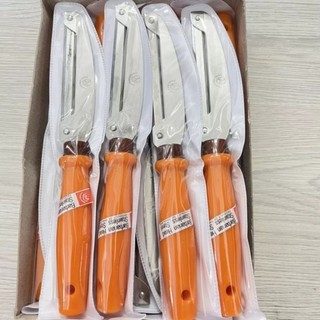 COMBO 5 Dao Bào KiWi Chính Hãng Cán Cam 22cm. Dao Bào Vỏ củ Quả 2 Lưỡi KIWI