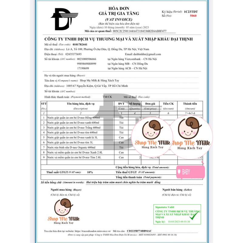 Nước giặt xả Dnee Thái Lan 3 lít chính hãng kèm tem phụ ĐT🌸👶🏻 🎁