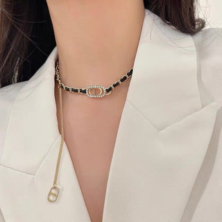 N3-311 Choker đan mặt đá